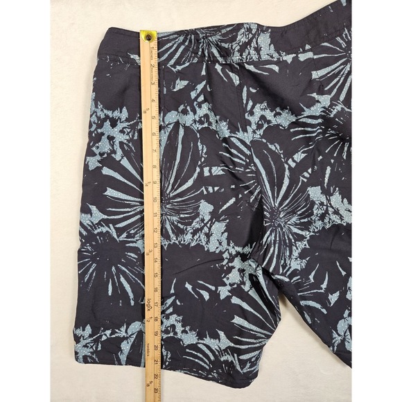 Patagonia Board Shorts Men's 34 Wavefarer Blue Hawaiian Drawstring Pocket‎ 9" - Picture 8 of 9